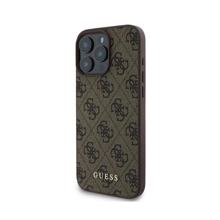 Guess 4G Classic iPhone 16 Pro dėklas - rudas