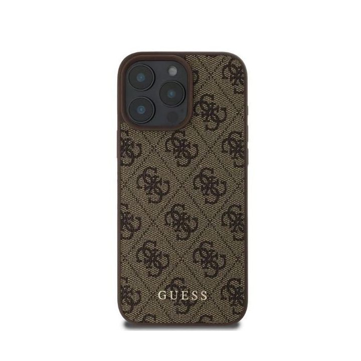 Guess 4G Classic iPhone 16 Pro dėklas - rudas