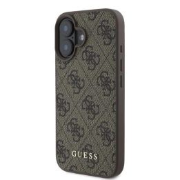 Guess 4G Classic iPhone 16 dėklas - rudos spalvos