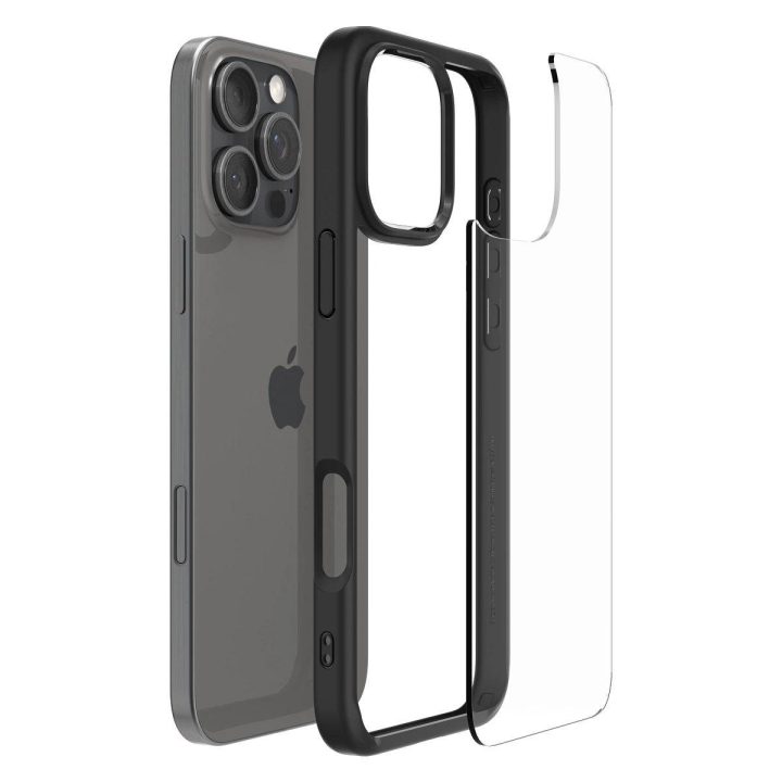 dėklas iPhone 16 Pro Max“ modeliui – juodas matinis
