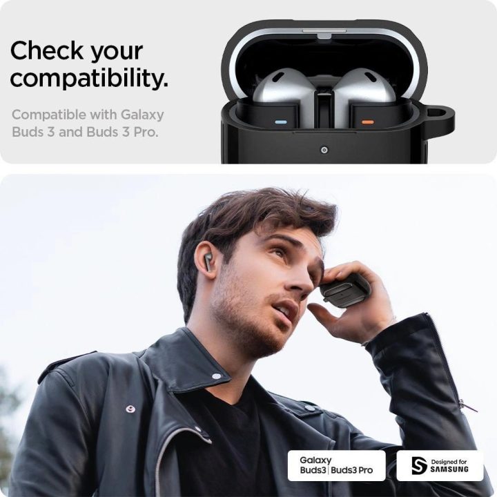 Dėklas Armor Samsung Galaxy Buds 3 / 3 Pro“ – juodas