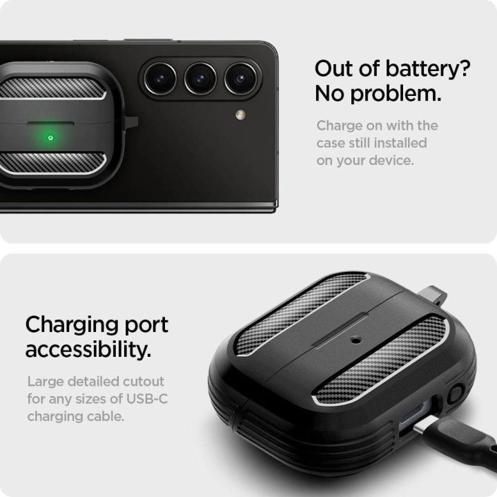 Dėklas Armor Samsung Galaxy Buds 3 / 3 Pro“ – juodas