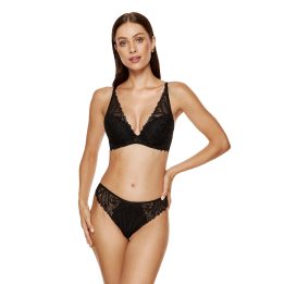 Nėriniuota juoda push-up“ liemenėlė Eclipse“