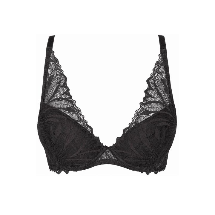 Nėriniuota juoda push-up“ liemenėlė Eclipse“