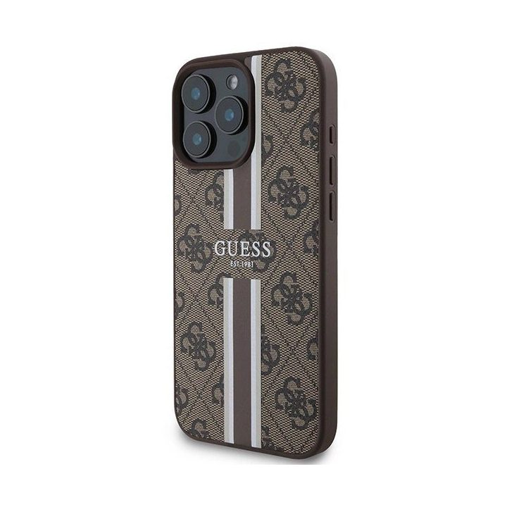 Guess 4G MagSafe dėklas iPhone 16 Pro Max - rudas