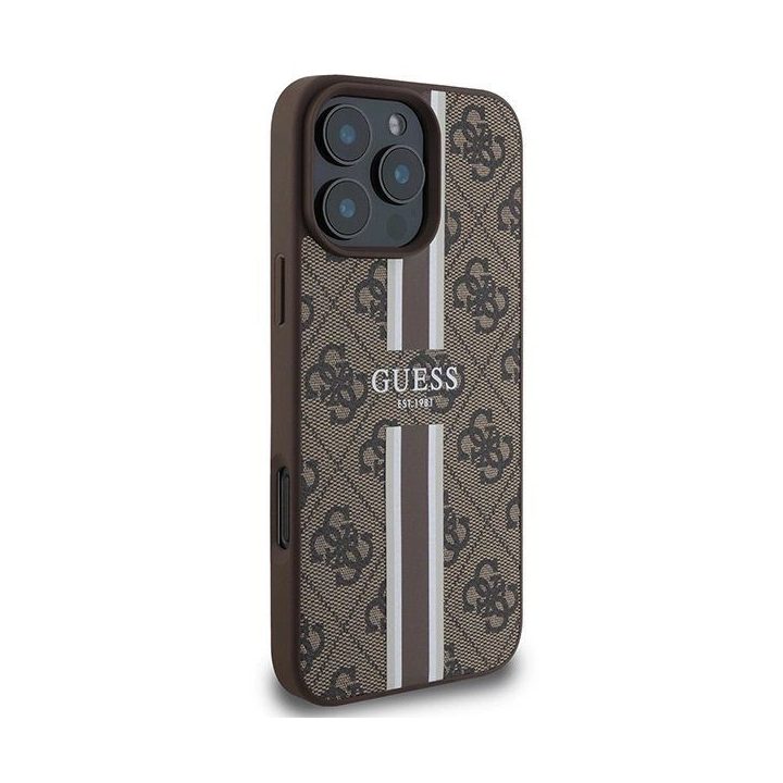 Guess 4G MagSafe dėklas iPhone 16 Pro Max - rudas