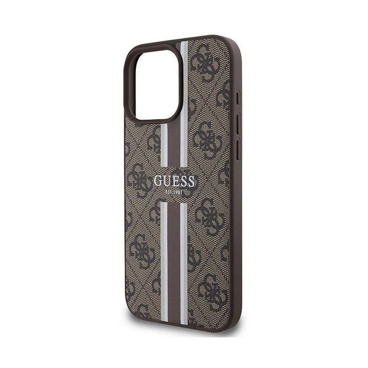 Guess 4G MagSafe dėklas iPhone 16 Pro Max - rudas