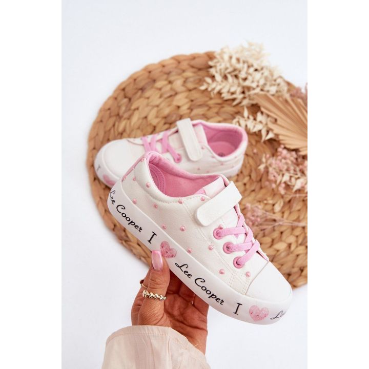 Lee Cooper LCW 2159 Baltos spalvos mergaičių sportbačiai