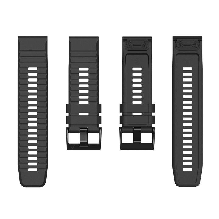 Garmin Fenix 3/5X/6X/7X Pro silikono dirželis – juodas