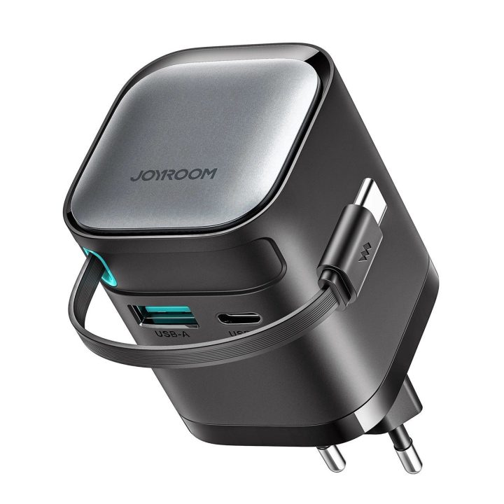 65 W USB C laidu – juodos spalvos