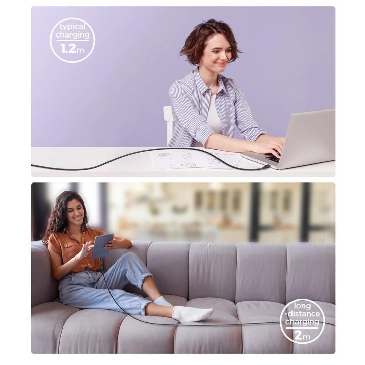 A14 USB-C / Lightning“ kabelis 20 W 1,2 m – juodas