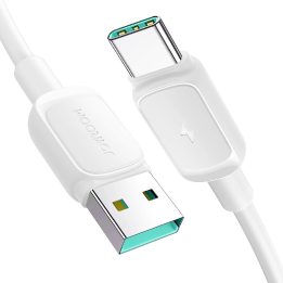 A14 USB C 3A Laidas 1,2m - Baltos spalvos