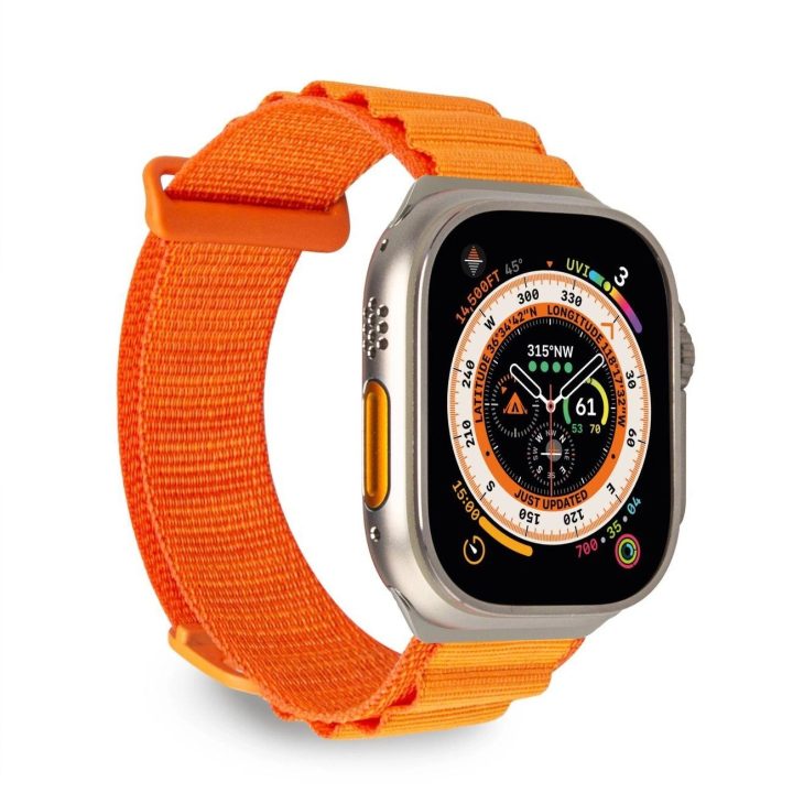 nailoninis dirželis Apple Watch 42 / 44 / 45 / 49 mm - oranžinis