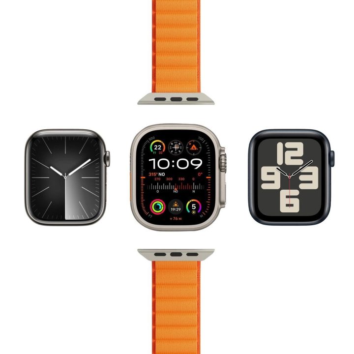 nailoninis dirželis Apple Watch 42 / 44 / 45 / 49 mm - oranžinis