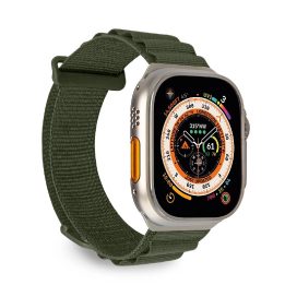 nailoninis dirželis Apple Watch 42 / 44 / 45 / 49 mm – tamsiai žalias