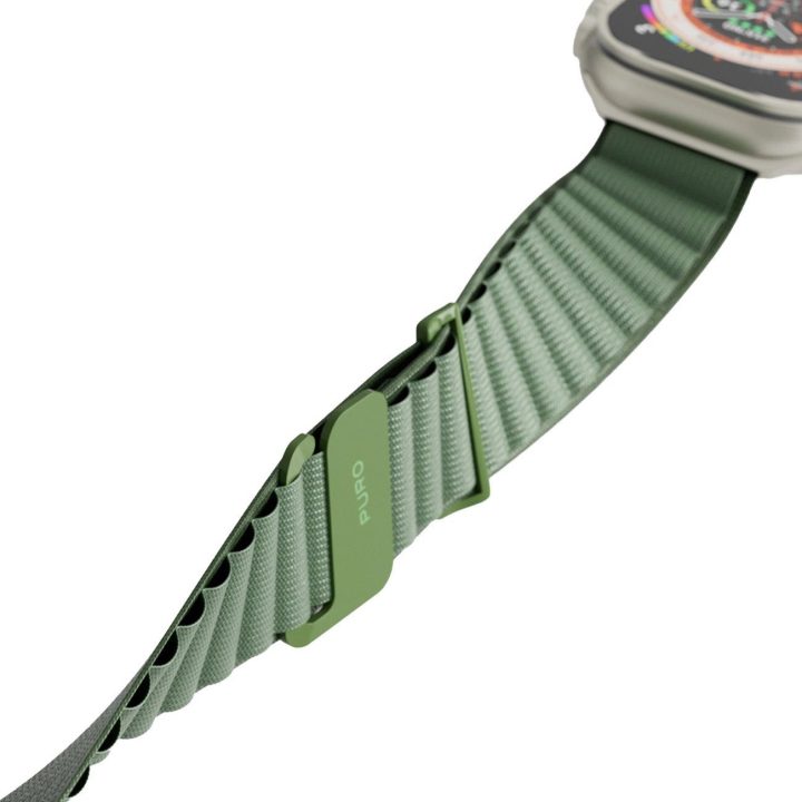 nailoninis dirželis Apple Watch 42 / 44 / 45 / 49 mm – tamsiai žalias
