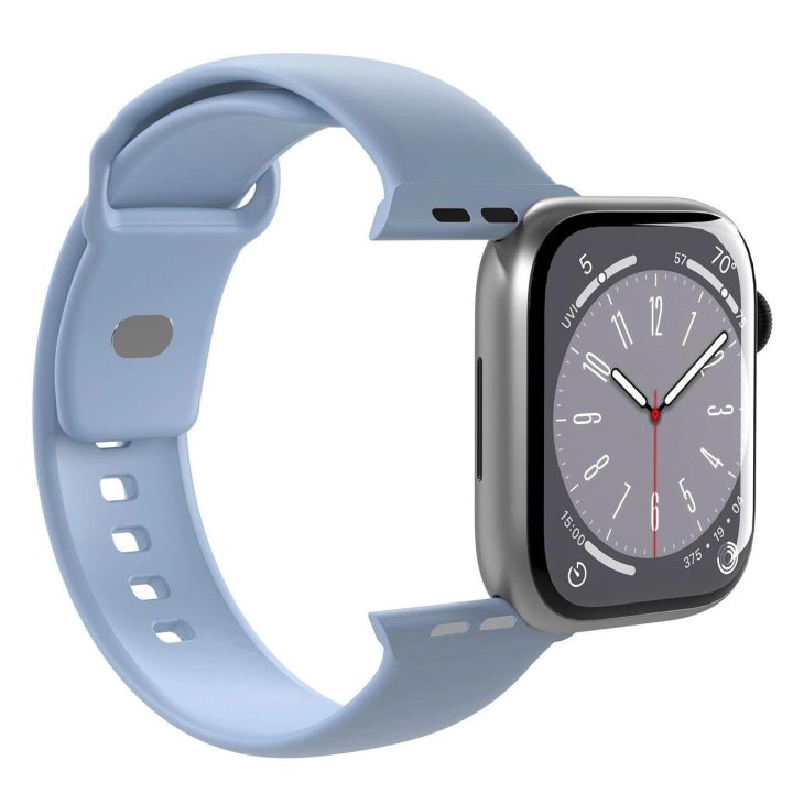 silikoninė apyrankė Apple Watch 38 / 40 / 41 mm - šviesiai mėlyna