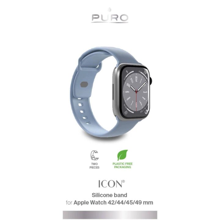 silikoninė apyrankė Apple Watch 38 / 40 / 41 mm - šviesiai mėlyna
