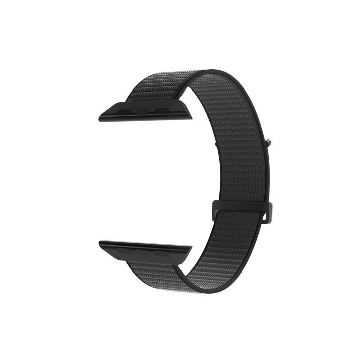 Apple Watch 42 / 44 / 45 / 49 mm skirtas Puro Sport nailono dirželis - juodos spalvos