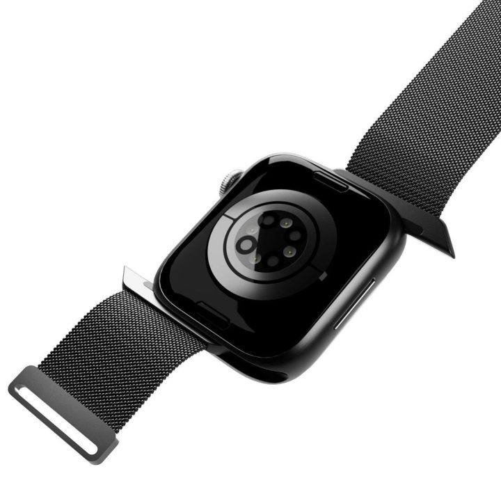 nerūdijančio plieno apyrankė susegimui skirta Apple Watch 38 / 40 / 41 mm - juoda