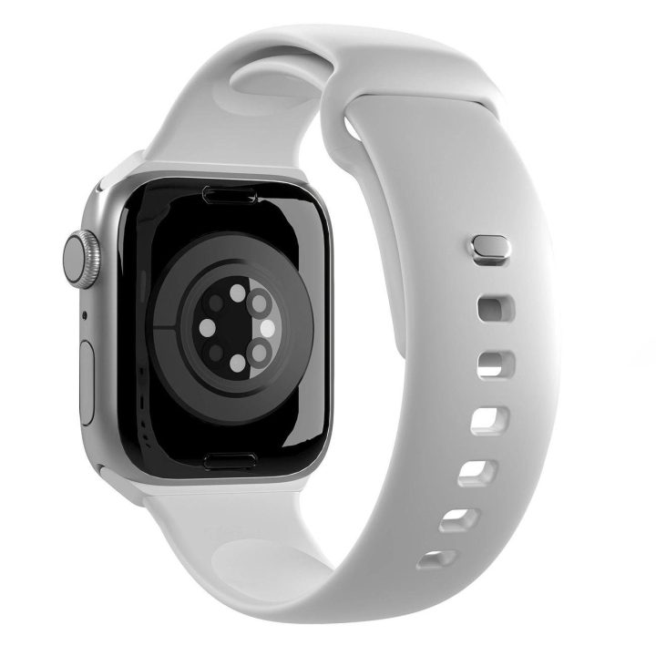 silikono dirželis Apple Watch 42 / 44 / 45 / 49 mm - baltas