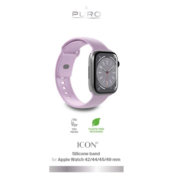 silikoninė juostelė Apple Watch 42 / 44 / 45 / 49 mm - levandos spalvos