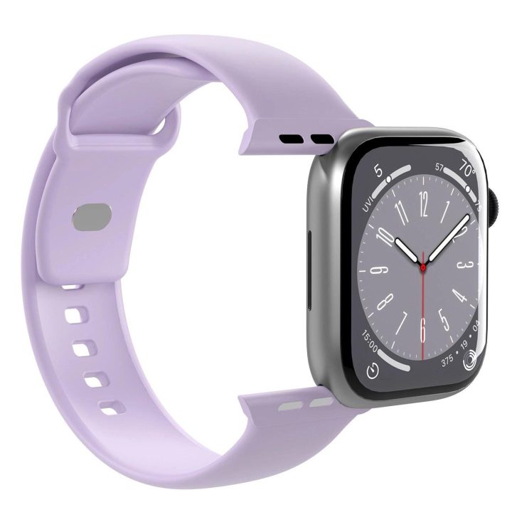 silikoninė juostelė Apple Watch 42 / 44 / 45 / 49 mm - levandos spalvos