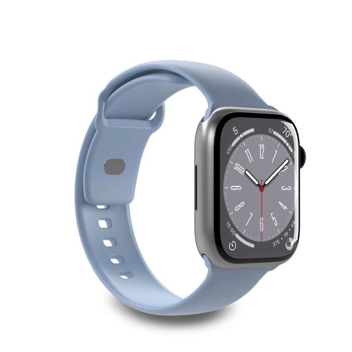 silikoninė apyrankė Apple Watch“ 42 / 44 / 45 / 49 mm - šviesiai mėlyna