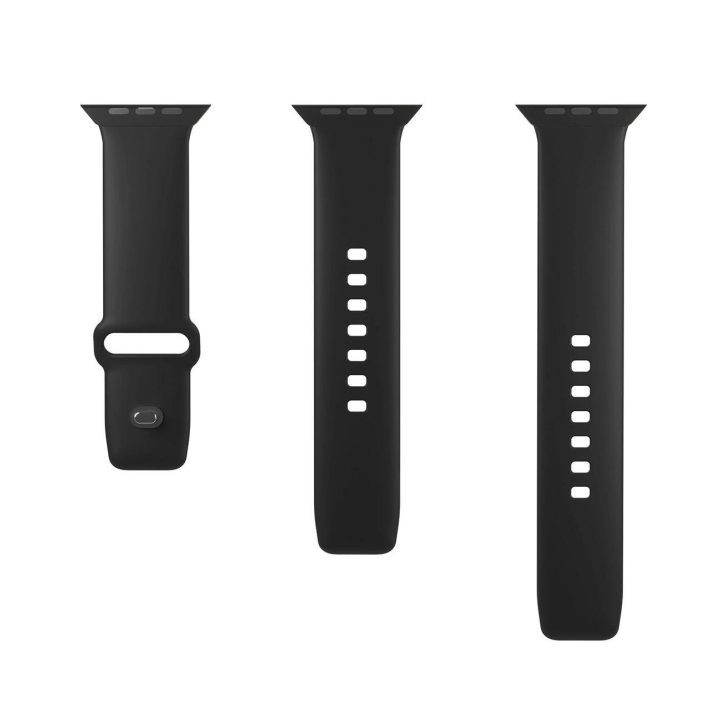 silikono dirželis Apple Watch“ 42 / 44 / 45 / 49 mm – juodos spalvos