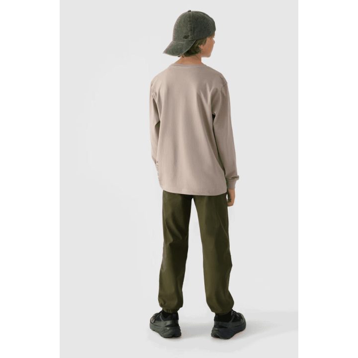 laisvalaikio kelnės su guma Jogger 4F Chaki spalvos