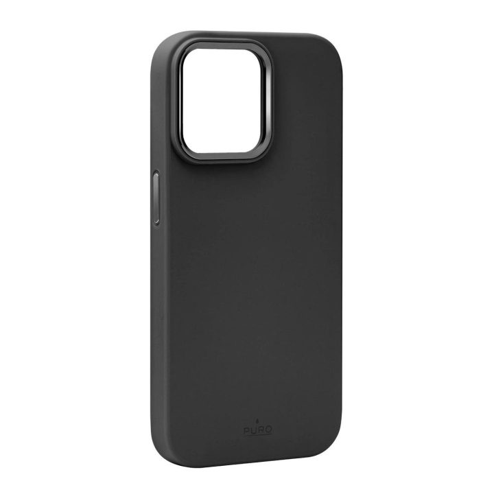 Puro Icon Mag Pro MagSafe silikoninis dėklas skirtas iPhone 15 Pro - juodas
