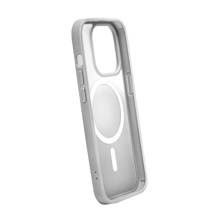Puro Gradient MagSafe silikoninis dėklas iPhone 15 Pro - sidabrinis
