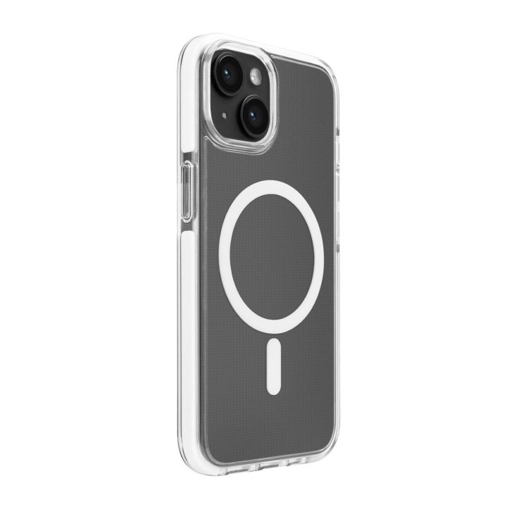 Puro Lite Mag Pro MagSafe silikoninis dėklas iPhone 15 telefonui - transparentinis