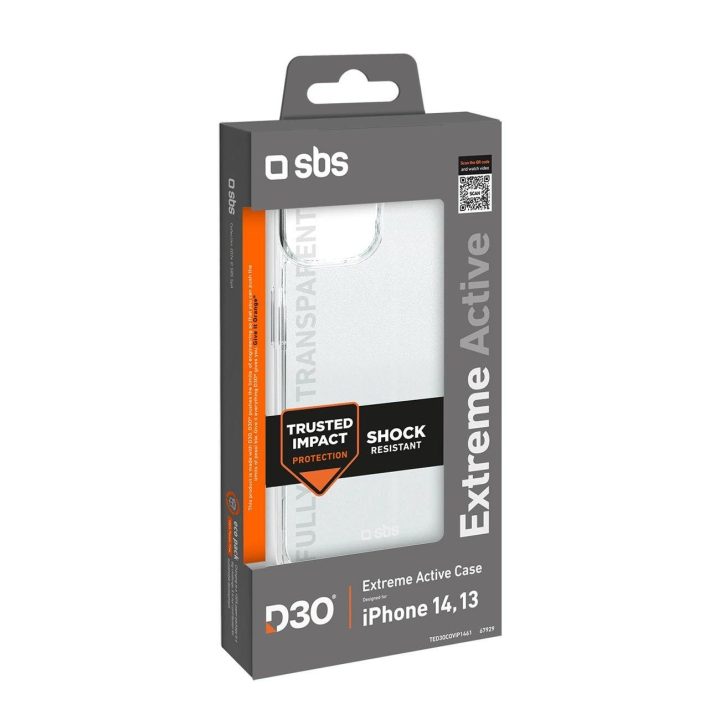 SBS D3O dėklas iPhone 14 / 13“ - skaidrus