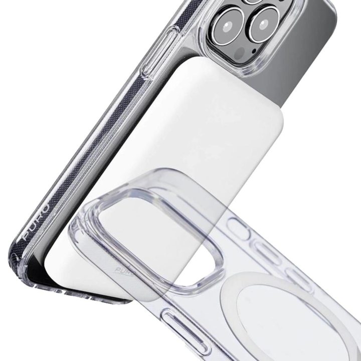 Puro Lite Mag MagSafe silikoninis dėklas iPhone 14 Pro“ - skaidrus