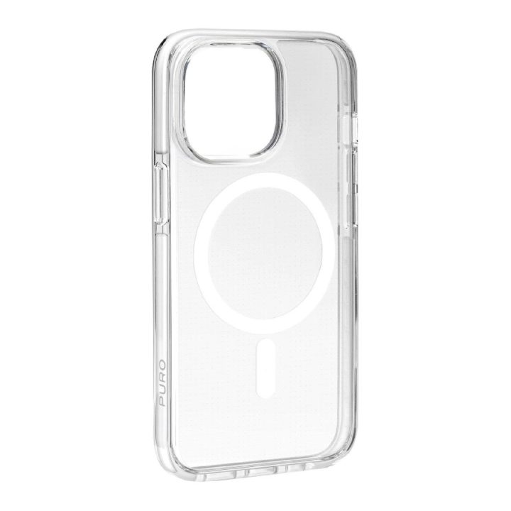 Puro Lite Mag Pro MagSafe silikoninis dėklas iPhone 15 Pro Max - skaidrus