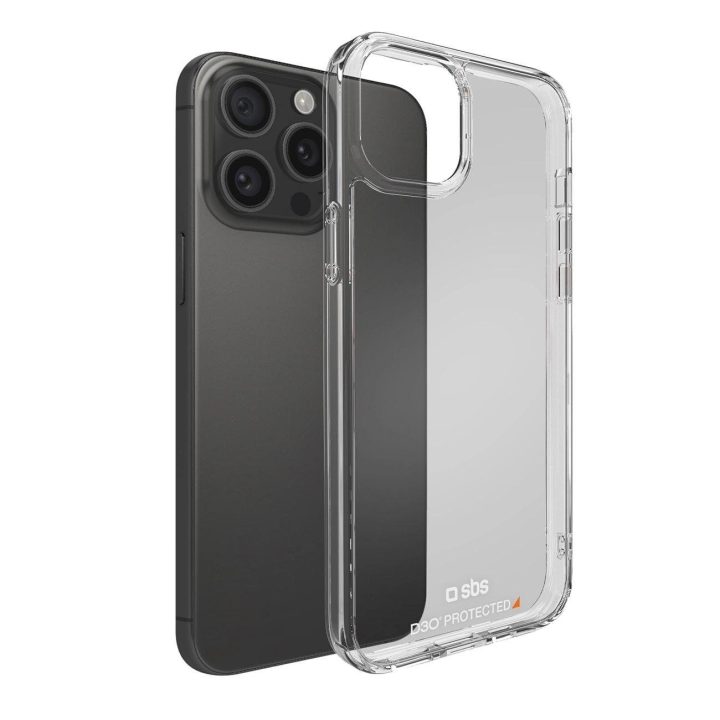 SBS D3O iPhone 15 Pro Max dėklas – skaidrus