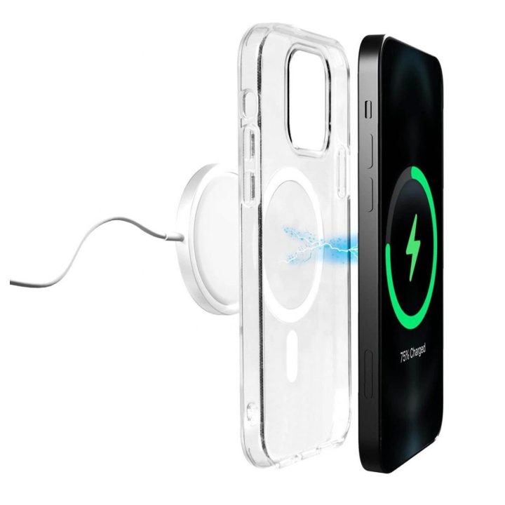Puro Lite Mag MagSafe silikoninis dėklas skirtas iPhone 14/13 - permatomas