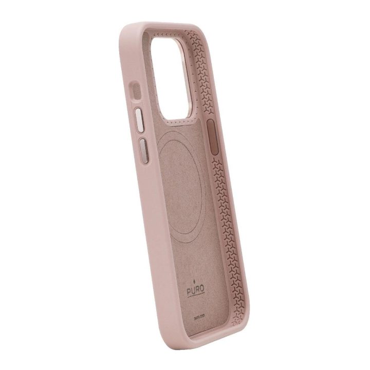 Puro Icon Mag Pro MagSafe silikoninis dėklas iPhone 15 Pro“ - rožinis
