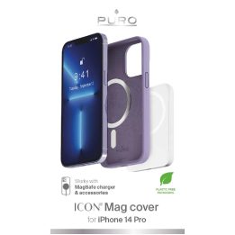 Puro Icon Mag MagSafe silikoninis dėklas iPhone 14 Pro - Levandų