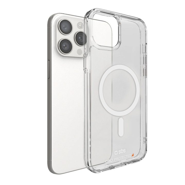 SBS D3O MagSafe dėklas iPhone 15 Pro Max“ – skaidrus