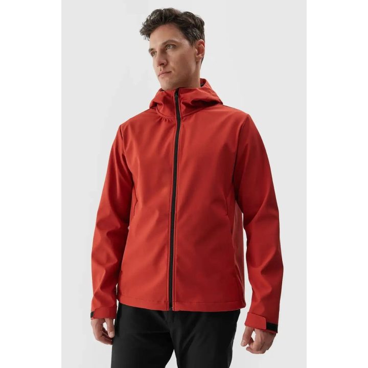 Vyriška 4F“ raudona softshell striukė su gobtuvu