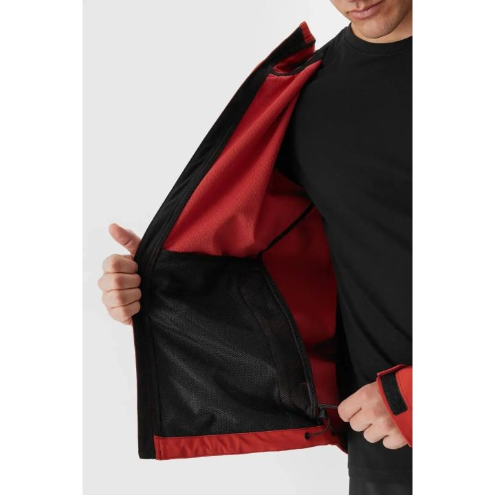 Vyriška 4F“ raudona softshell striukė su gobtuvu