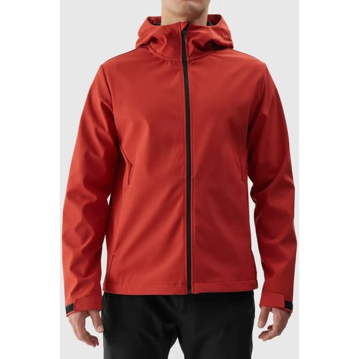 Vyriška 4F“ raudona softshell striukė su gobtuvu