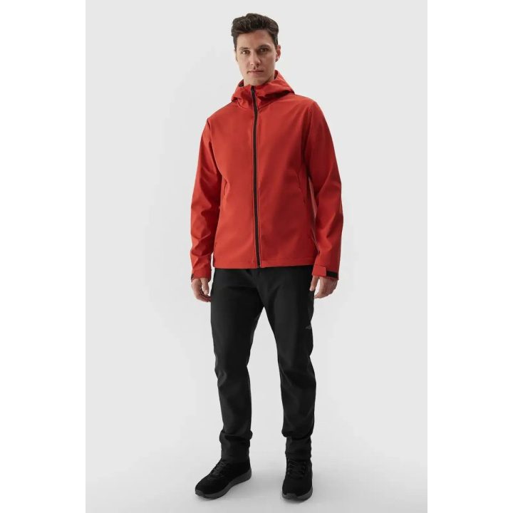 Vyriška 4F“ raudona softshell striukė su gobtuvu