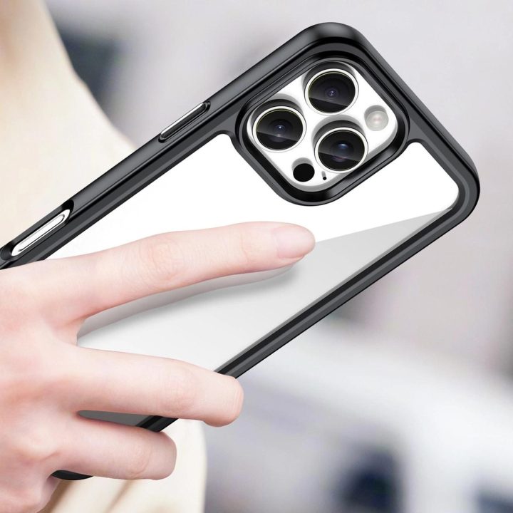 Outer Space“ dėklas su gelio rėmeliu iPhone 16 Pro“ – juodas