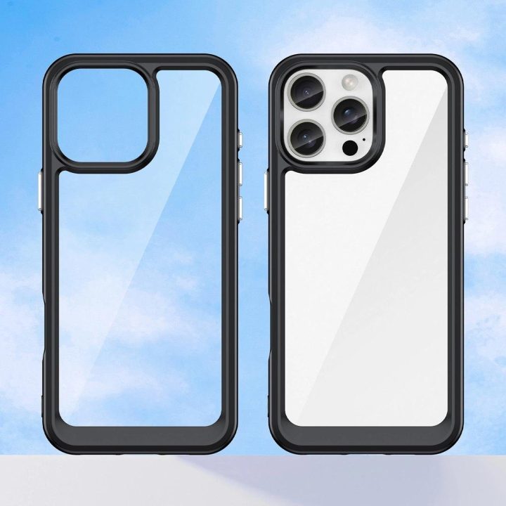 Outer Space“ dėklas su gelio rėmeliu iPhone 16 Pro“ – juodas