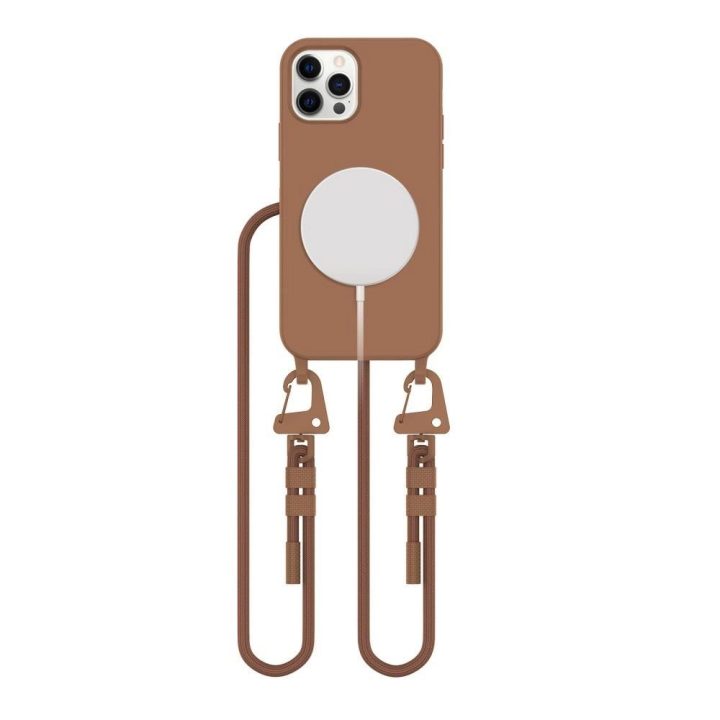 MagNecklace MagSafe dėklas skirtas iPhone 12 / 12 Pro – rudas