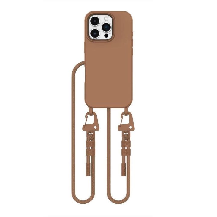 MagNecklace MagSafe dėklas iPhone 16 Pro Max telefonui – rudos spalvos