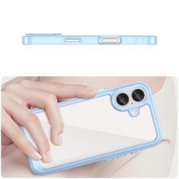 Kosmoso dėklas su gelio rėmu iPhone 16 Plus - mėlynas